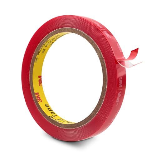 3M Double Sided Tape 0.5''x15.4Ft, Heavy Duty Mounting Tape Clear 4905 Adhesive Waterproof Foam Tape for Automotive Home Office Deco - color: Clear, size: 0.5''×15.4ft