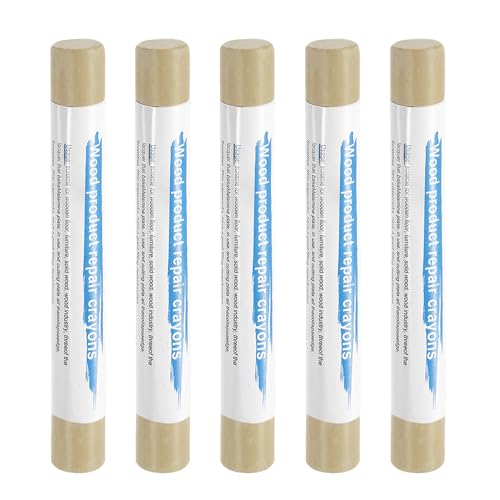 HARFINGTON 5pcs Wood Filler Sticks Wooden Wax Touch Up Furniture Repair Crayons for Scratch Hole Wood, Cedar Red - color: Cedar Red