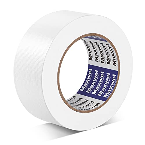 Duct Tape White Heavy Duty - 1.88 in 35 Yds Waterproof No Residue Strong Adhesive Duct Tape Tearable for Indoor Outdoor Use,Multi Purpose Home Repair - color: White