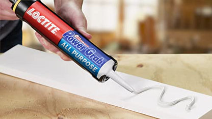 Loctite Power Grab Express All Purpose Construction Adhesive, 9 fl oz Cartridge, 12 Pack - Versatile Construction Glue for Cement, Tile, Wall & More - size: 12 Pack, style: 9 fl oz