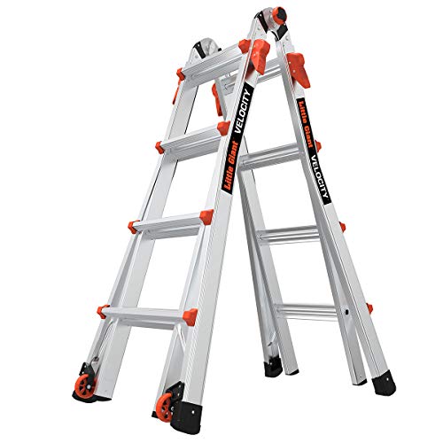 Little Giant Ladders Velocity (17 Ft) Multi-Position Ladder Bundle with Wing Span/Wall Standoff Ladder Accessory - size: 17 Ft., style: Without Levelers