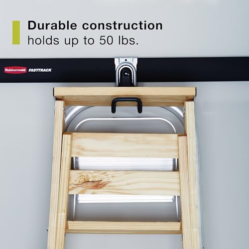 Rubbermaid FastTrack Ladder Hook Garage Wall/Ladder Hanger Wall Mount and Heavy Duty Organization for Home/Garage/Wall/Shed