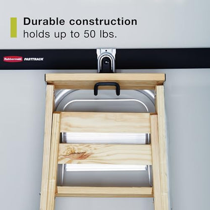 Rubbermaid FastTrack Ladder Hook Garage Wall/Ladder Hanger Wall Mount and Heavy Duty Organization for Home/Garage/Wall/Shed