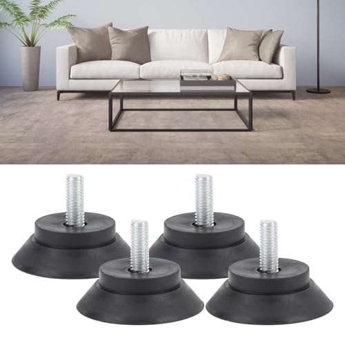 Furniture Rubber Feet Floor Protector, 4pcs Anti Slip Suction Cup Feet for Fitness Equipment, Chairs, Table Legs, Screw Fixation Suction Cup Rubber Feet with Screw