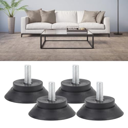 Furniture Rubber Feet Floor Protector, 4pcs Anti Slip Suction Cup Feet for Fitness Equipment, Chairs, Table Legs, Screw Fixation Suction Cup Rubber Feet with Screw