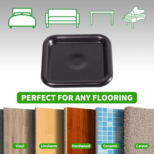 1 3/4" Square Carpet Bottom Furniture Caster Cups, Reusable Furniture Sliders for Hardwood Floors, Felt Furniture Pads Coasters to Protect Tile or Laminate Floors from Scratches, Brown/Gray (24 Pack) - size: 1-3/4 Inch, 24 Pack