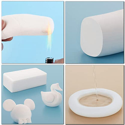 New Waterproof Duct Seal Repair Sealing Clay 6 Pack White Moldable Silicone Putty, Quick Mending Mud for Pipe Connection, Wall Hole, Air Conditioning Holes