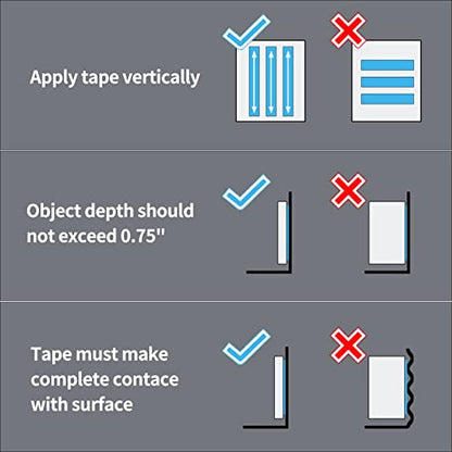 Art3d Double-Sided Tape (10FT), Traceless, Removable, Reusable, Washable - Multipurpose Tape as Seen on TV - size: 1/12" x 1/2" x 10'