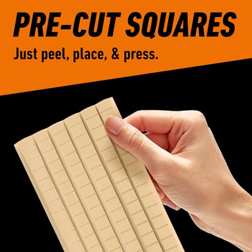 Gorilla Mounting Putty, Natural Tan Color, 84 Pre-Cut Squares (Pack of 1) - Non-Toxic Removable & Repositionable Wall Putty - size: 1 - Pack, style: 2 Ounce