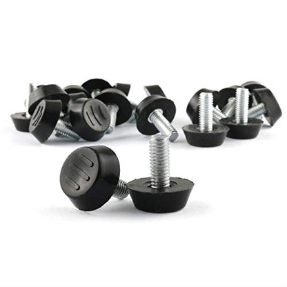 E-outstanding M6 Furniture Leveler 16PCS M6x13mm Adjustable Leveling Glide Leg Foot Adjuster Pad for Table Desk Chair