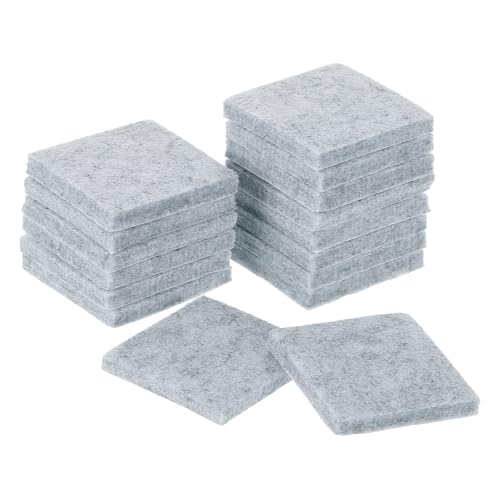 uxcell Furniture Pads, 16Pcs 1.5" - Square Self Adhesive Felt Furniture Pads, Floor Protectors for Furniture Feet Chairs Legs Hardwood Floors (Gray) - color: Grey, size: 1.5"