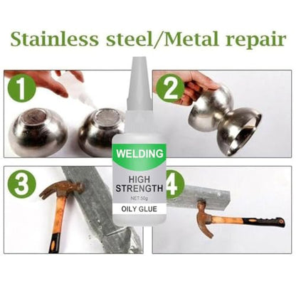 1Pack Universal Strong Glue,Multifunctional Fast Repair Instant Welding Glue,High-Strength Oily Glues for Metal, Plastic, Wood, Ceramics, Leather, Glass, - color: 1pcs