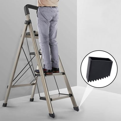 Geesatis 2Pcs Non-Slip Folding Ladder Feet Mat,Rubber Pads Covers Ladder Foot Pads,Anti-Skid Ladder Leg Cushion Bumper,1.2x2.4 Inch (Black) - color: Black, size: B-1.2in×2.4inch