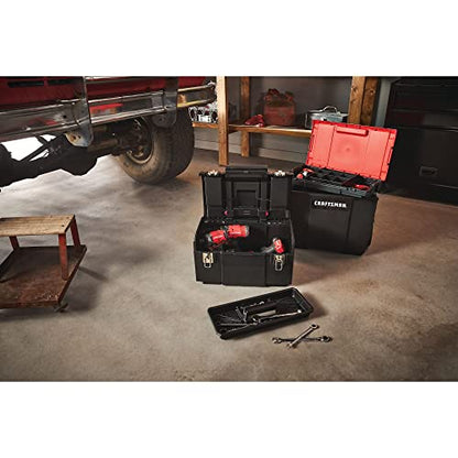 CRAFTSMAN 19-in. 3-in-1 Rolling Tool Box with Wheels, Red, Plastic, Lockable (CMST18614) - style: 3-in-1 Rolling Tool Box