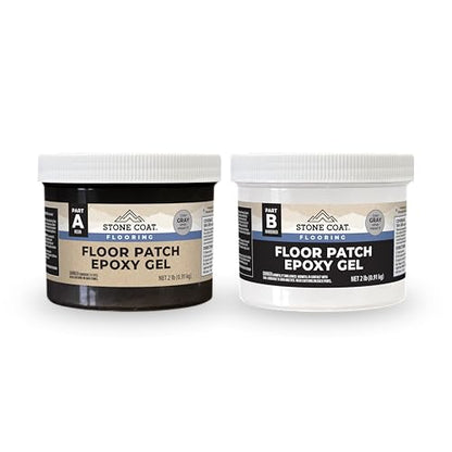 Stone Coat Countertops Floor Patch Epoxy Gel Kit (4 lb 150 to 200 sq ft Coverage) Strong and Flexible Epoxy Filler for Repairing Cracks and Gaps in Concrete, Floors, Walls, and Wood Surfaces
