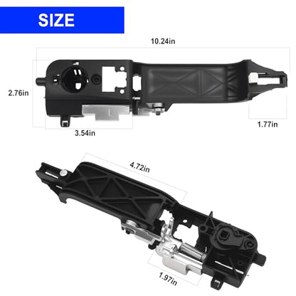 8s4z5426685b Driver Door Handle Front Left Driver Side Bracket Base Reinforcement Fits for 2008 2009 2010 2011 Fo-rd Fo-cus Door Handle Replaces 8s4z-5426685-b 926324 926-324