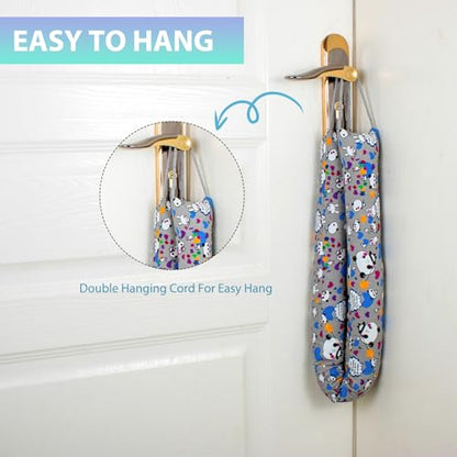Weighted Door Draft Stopper, 2 Pack 32 Inch Under Door Blocker, Bottom of Door Window Air Noise Light Gap Filler, Saving Energy Cartoon Print Canvas Cotton 2.2Lb - size: 32 inch