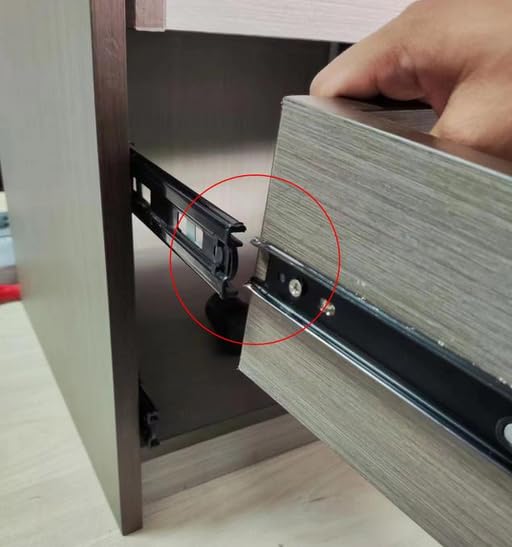 Furniture 6-inch Length Full Extension Drawer Slides Telescopic Ball Bearing Slide Rail 2pcs