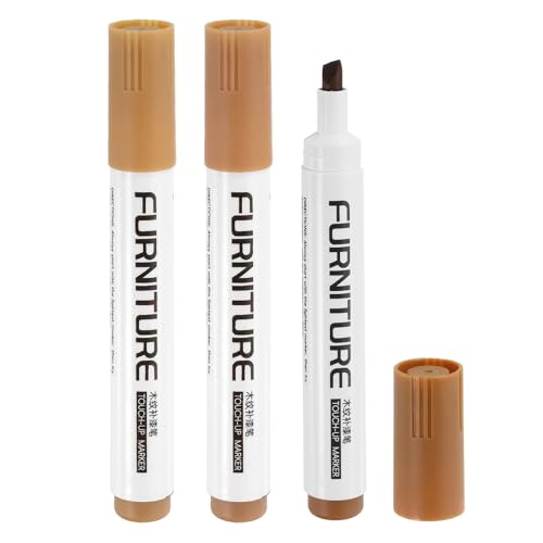 uxcell Furniture Markers Touch Up, 3pcs Furniture Repair Kit Wood Filler Sticks Wood Markers for Scratches Wooden Floor Table Cabinet Laminate Frames, Bamboo/Mahogany/Oak - color: Bamboo/Mahogany/Oak
