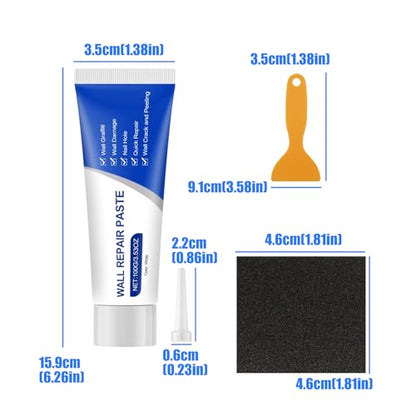 Drywall-Repair Kit, Wall Patchs with Scraper, Multi-Functional Drywall-patchs Pastes for DIY-Home Fix Office-Renovation, Quick Drying