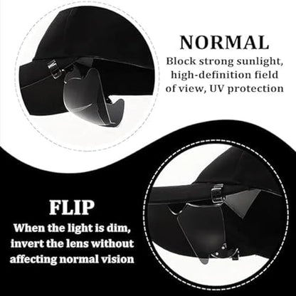 Clip Cap Sports Sunglasses, Clip on Sunglasses Outdoor Polarized Clip Cap Golf Cycling Fishing Sunglasses for Men - color: Green