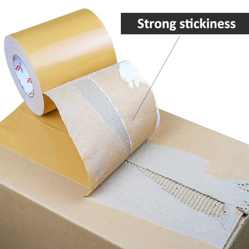 BOMEI PACK 6" Tan Beige Duct Tape 6 Inch,Heavy Duty Light Brown Wide Roll Tape,Strong Strength,Flexible,No Residue,Waterproof and Tear by Hand,Multi-Use Tan Duct Tape for Indoor & Outdoor Repairs - color: Tan