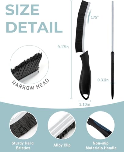 SXhyf Cleaning Brush - Hard Bristle Crevice Cleaning Brush, Multifunctional Gap Scrub Brush, Home Essentials, Bathroom Cleaner Tools for Household Use, Kitchen, Window, Faucet(S1110SE) (6, Multicolor)