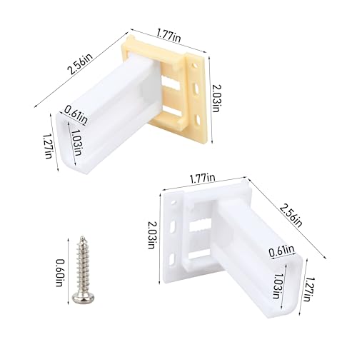 Drawer Slide Socket Set Cabinet Hardware RV Drawer Parts for 1" Drawer Slide, 1 Set (1" Slide Rail Groove) - size: 1" Slide Rail Groove without Raised Edge