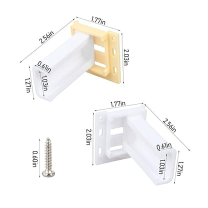 H305 Drawer Slide Socket Set Cabinet Hardware for 1" RV Drawer Slides Channel (2 Set H305 RV Drawer Slide Socket) - color: 2 Set H305 RV Drawer Slide Socket