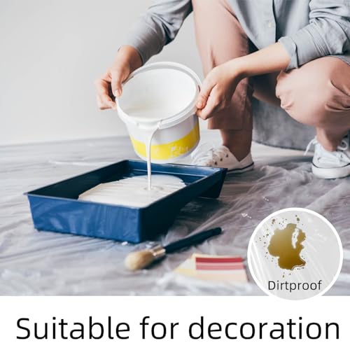 TopSoon Drop Cloth and Plastic Sheeting, Household Vacuum Cover (1 mil, 9FT x 12FT) - size: 9FT x 12FT