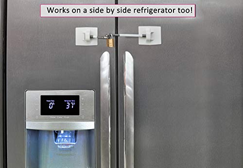 Refrigerator Lock (White Without Padlock) - color: 1-Pack, White Without Padlock