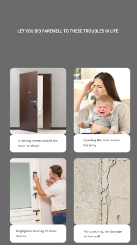 Premium Door Stopper, Heavy Duty Wedge Zinc Rubber Door Stop Floor Surfaces, Non-Scratching Doorstops Big for Home Office School Heavy Door Tile, Concrete, Carpet, Wooden Floor(2 Packs)