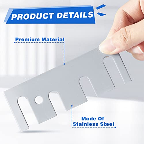 Ferraycle Door Hinge Shims Bulk 16 Gauge Stainless Steel Hinge Spacer with Coated Finish 4-1/2" x 1-5/8" Metal Door Hole Filler Plates for Repair Kit(20 Pack)