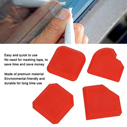 4Pcs/set Caulking Tool Kit Silicone Sealant Remover Smoother Finisher Scraper Cleaner Caulking Tool Kit for Grout Finishing Sealing