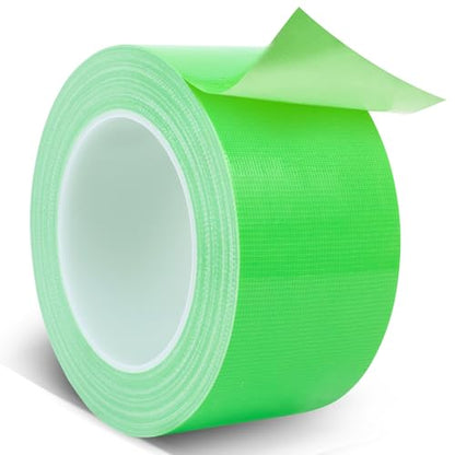 Green Duct Tape Heavy Duty, 1.88 Inch x 35 Yard Waterproof Strong Adhesive Duct Tape for Indoor Outdoor Repairs Tear by Hand, 1 Roll - color: Green