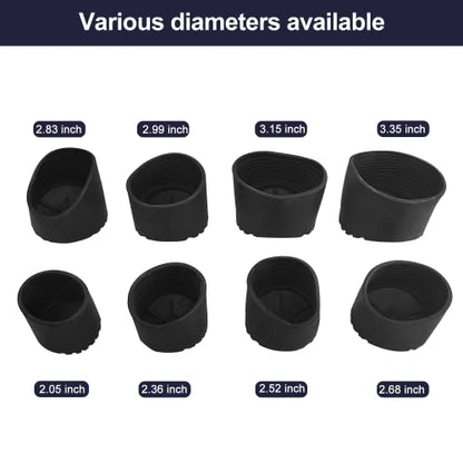 Telescoping Ladder Non Slip Feet Rubber Pads Extension Ladder Feet Cover Accessories Step Ladder Parts Boots Replacement Kit 2Pcs (64mm) - size: Feet Pads-64mm
