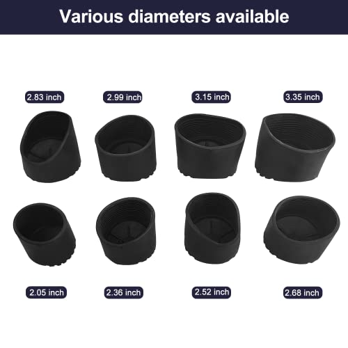 Telescoping Ladder Non Slip Feet Rubber Pads Extension Ladder Feet Cover Accessories Step Ladder Parts Boots Replacement Kit 2Pcs (72mm) - size: Feet Pads-72mm