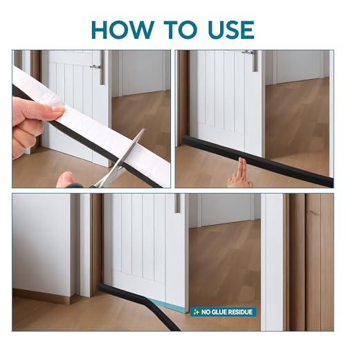 3 Rolls Air Conditioner Window Seal,High-Density Window Foam,1" W x 1" T, Strong Adhesion Foam Tape for Doors, Windows & AC Units, Soundproof & Energy Saving, Black (Total 19.5 FT) - color: Black-19.5FT
