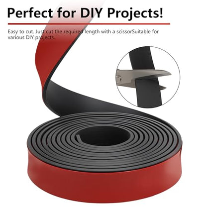 Adhesive Solid Rubber Strips - 1/2" Wide x 1/16" Thick x 180" Long, Black Neoprene Rubber Gasket Strip Roll for DIY Seal, Weather Striping,Liner,Cushion & Craft - size: 0.5" W X 180" L, style: 1/16" Thick Adhesive