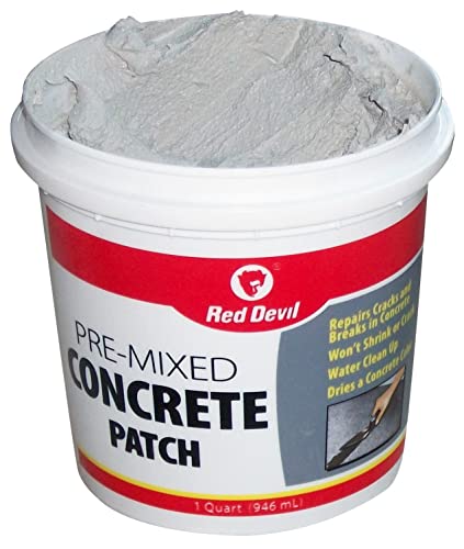 Red Devil 0644 Pre-Mixed Concrete Patch, 1 Quart, Pack of 6, Gray, 6 Pack, Made in USA - size: 1 Quart, style: 6 - Pack