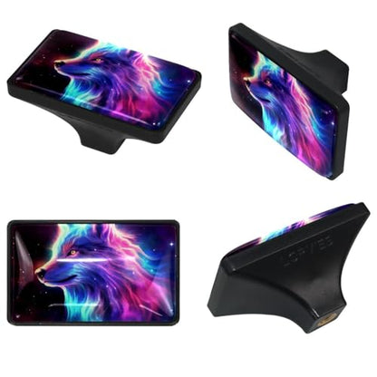 Drawer Knobs, Black Cabinet Knobs, 4pcs, Cabinet Pulls with Screws for Cupboard Drawer Dresser, Wolf Print Galaxy Starry Sky Pattern - color: color30532
