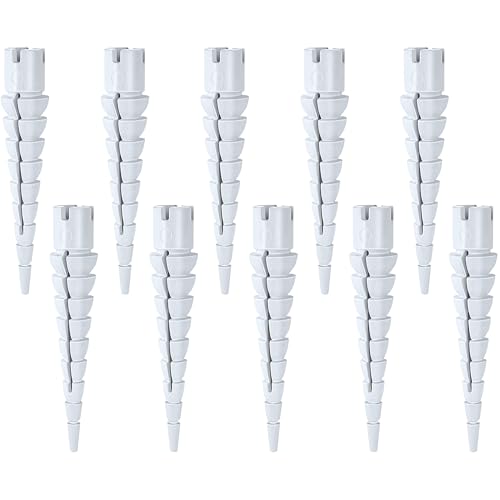 10 Pcs Wood Anchor, Stripped Screw Hole Repair Kit for Wood, Door, Fixing Stripped Screw Holes, Fits Wood Screws Sizes #2 to #16(White) - color: White