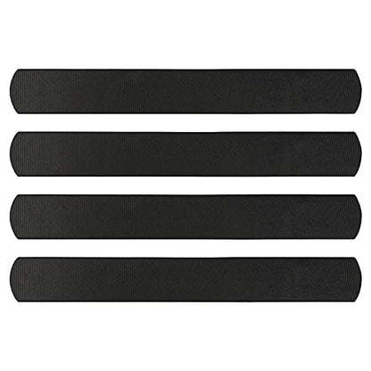 4 Pack Non-Slip Furniture Rail Pads for Recliners,Sofa,couches.Rubber Recliner Chair Floor Protectors,Pads to Keep Furniture from Sliding for Hardwood, Carpet, Marble Floor. 30.5''x3.9'' - size: Black