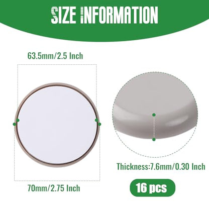 Furniture Sliders,70mm Round Table and Chair Leg Sliding Pad for Easy Moving on Carpet Hardwood (16pcs) - size: 70mm, Round