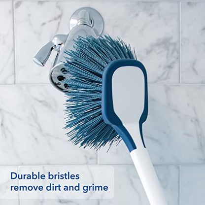 Unger EZ Reach Shower Tub and Tile Scrub Brush, Crevice Bathroom Cleaning Supplies, Non-Scratch Scrubber Tool for Showers, Fixtures, Bathtubs, Drains, Grout, and Marble - style: EZ Reach Shower Brush