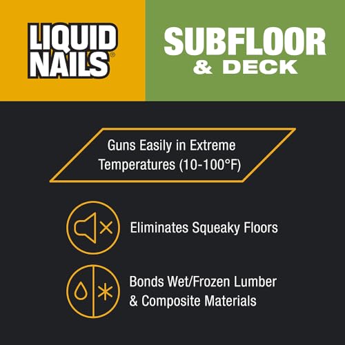Liquid Nails LNP-602 Subfloor and Deck Construction Adhesive (LN602), 28 oz (Pack of 6) - size: 28 Ounce (Pack of 6)