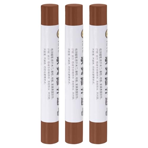 uxcell Furniture Repair Crayons, 3Pcs - Wood Wax Filler Stick, Furniture Markers Touch Up - for Scratches Holes Tables Desks Wooden Floors Cover Ups, Snow Sandalwood Red - color: Snow Sandalwood Red