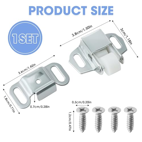 Mailbox Replacement Roller Catch Latch, Durable Roller Catch Latch with Screws for Mailbox Door Repair, Cabinet Doors, RVs, Campers, and Kitchen Hardware (1 Pc) - color: 1 Pc