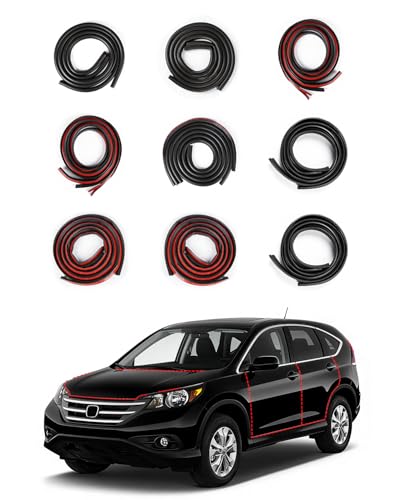 Weather Stripping Door Seal for Honda CR-V 2012-2016, Rubber Seal Weather Strip Kit, Soundproof Noise Insulation Dustproof for Front/Rear Trunk A-Pillar B-Pillar Front/Rear Door (9-Pack) - size: for Honda 2012–2016 CR‑V