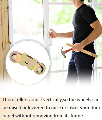 2 Piece 1-1/4" Steel Ball Side Adjustable Heavy,Compatible Andersen Sliding Door Parts P/N #1997061 (1982 to Present) and Replaces #1273704 (1964 to 1982) - size: 1-1/4-inch floor-mounted door roller